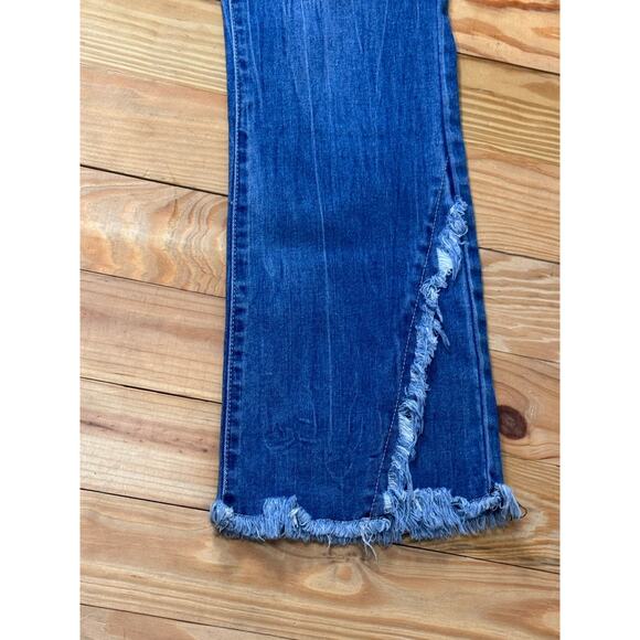 Gogo Jeans USA Juniors Size 9 High Rise Flared Leg Frayed Hem - Picture 2 of 12